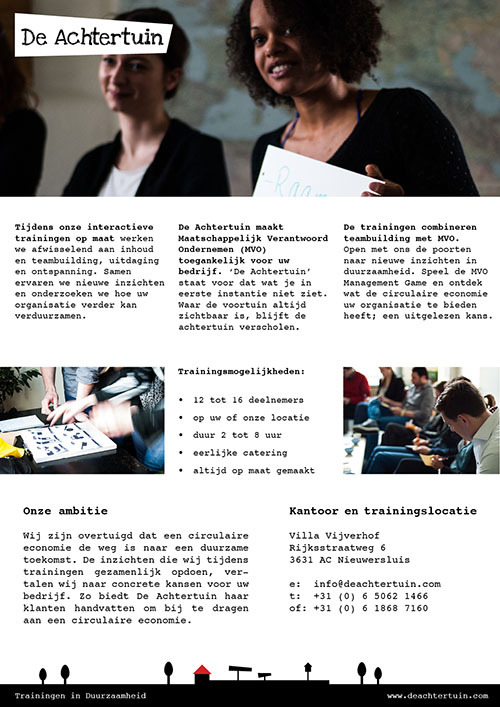 Ontwerp leaflet De Achtertuin