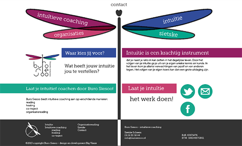 screenshot van website Buro Siesoo op desktop