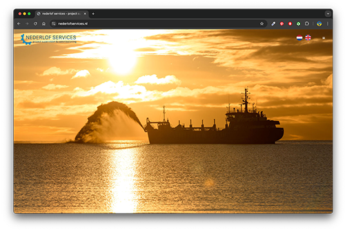 Screenshot website Nederlof Services