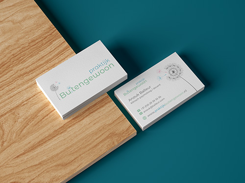 Visitekaartje Praktijk Buitengewoon mockup foto