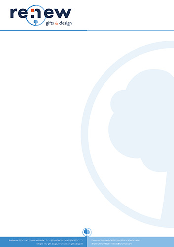 Briefpapier Re:new voorkant