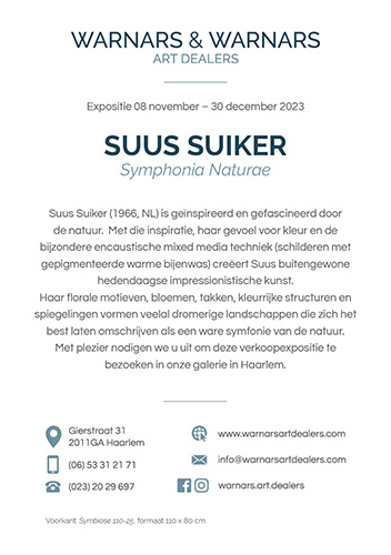 flyer Warnars & Warnars Art Dealers achterkant