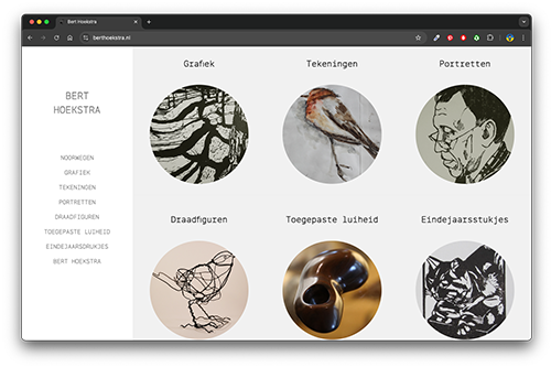 Screenshot website Bert Hoekstra